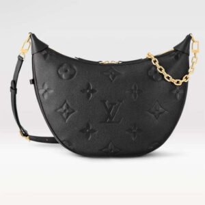 Louis Vuitton LV Women Loop Hobo Black Monogram Empreinte Embossed Grained Cowhide Leather | AlmaBagz
