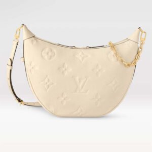 Louis Vuitton LV Women Loop Hobo Cream Monogram Empreinte Embossed Grained Cowhide Leather | AlmaBagz