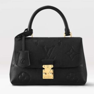Louis Vuitton LV Women Madeleine BB Handbag Black Monogram Empreinte Grained Cowhide | AlmaBagz