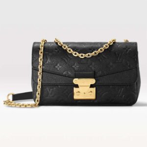 Louis Vuitton LV Women Marceau Black Embossed Grained Cowhide Leather | AlmaBagz