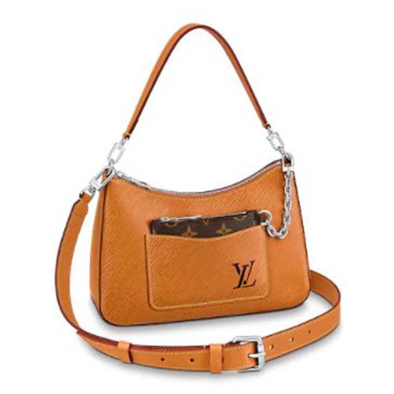 Louis Vuitton LV Women Marelle Handbag Honey Gold Epi Grained Cowhide Leather Canvas | AlmaBagz