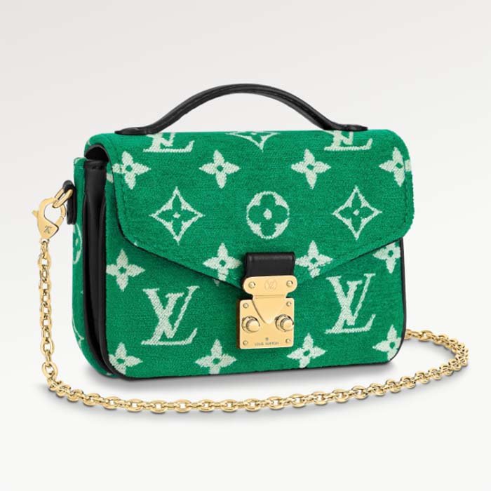 Louis Vuitton LV Women Micro Métis Bag Green Monogram Jacquard Velvet | AlmaBagz