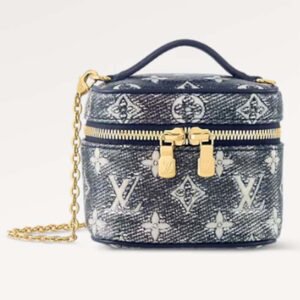 Louis Vuitton LV Women Micro Vanity Blue Monoglam Coated Canvas Microfiber Lining | AlmaBagz