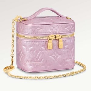 Louis Vuitton LV Women Micro Vanity Pearly Lilac Monogram Empreinte Embossed Supple Grained Cowhide | AlmaBagz