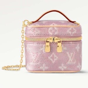 Louis Vuitton LV Women Micro Vanity Pink Monogram Coated Canvas Natural Cowhide-Leather | AlmaBagz