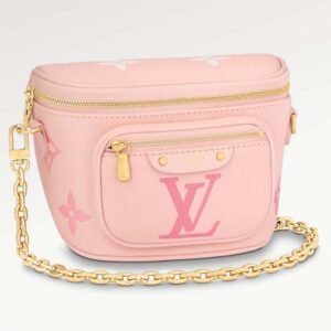 Louis Vuitton LV Women Mini Bumbag Monogram Pink Monogram Empreinte Embossed Supple Grained Cowhide | AlmaBagz