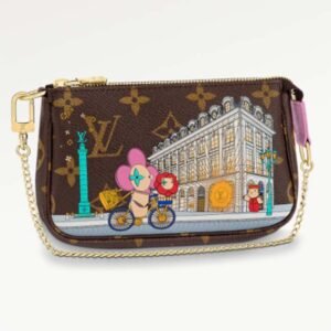 Louis Vuitton LV Women Mini Pochette Accessoires in Monogram Coated Canvas | AlmaBagz