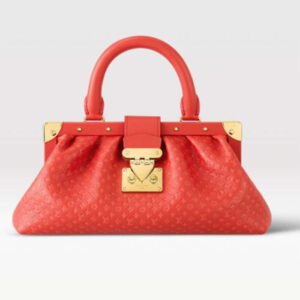 Louis Vuitton LV Women Monogram Clutch Red Calfskin Leather S-Lock | AlmaBagz