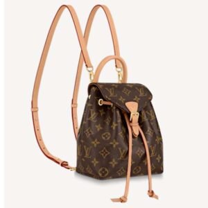 Louis Vuitton LV Women Montsouris BB Backpack Monogram Canvas Cowhide Leather | AlmaBagz