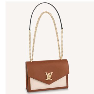 Louis Vuitton LV Women Mylockme Chain Bag Chataigne Brown Soft Grained Calfskin | AlmaBagz