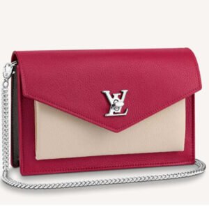 Louis Vuitton LV Women Mylockme Chain Pochette Red Soft Grained Calfskin | AlmaBagz