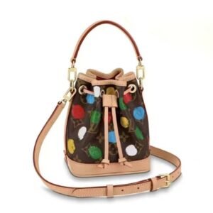 Louis Vuitton LV Women Nano Noé Monogram Coated Canvas 3D Painted Dots Print | AlmaBagz