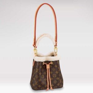 Louis Vuitton LV Women NéoNoé BB Bucket Bag Monogram Coated Canvas Shearling | AlmaBagz