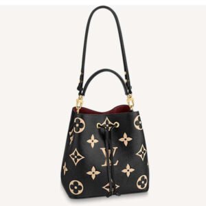 Louis Vuitton LV Women NéoNoé MM Bucket Bag Black Embossed Grained Cowhide Leather | AlmaBagz