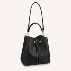 Louis Vuitton LV Women NéoNoé MM Bucket Black Embossed Monogram Empreinte Grained Cowhide | AlmaBagz