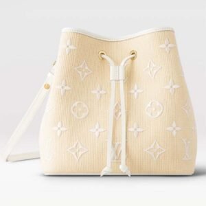 Louis Vuitton LV Women Néonoé MM White Cotton Cowhide Leather | AlmaBagz