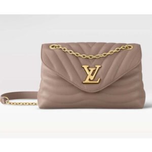 Louis Vuitton LV Women New Wave Chain Bag GM Dark Taupe Quilted Smooth Calf Leather | AlmaBagz