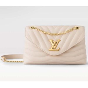 Louis Vuitton LV Women New Wave Chain Bag GM Ivory Quilted Smooth Calf Leather | AlmaBagz