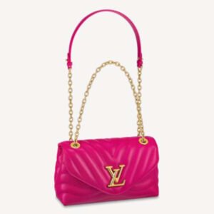 Louis Vuitton LV Women New Wave Chain Bag Handbag Agathe Pink Smooth Cowhide Leather | AlmaBagz