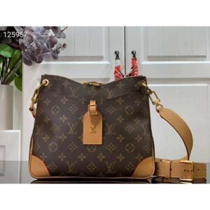 Louis Vuitton LV Women Odéon MM Monogram Coated Canvas-Brown | AlmaBagz