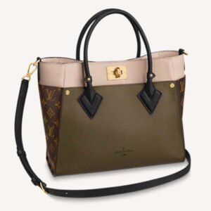 Louis Vuitton LV Women On My Side MM Green Twist Calfskin Monogram Canvas | AlmaBagz