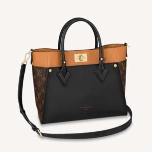 Louis Vuitton LV Women On My Side MM Tote Black Twist Calfskin Monogram | AlmaBagz