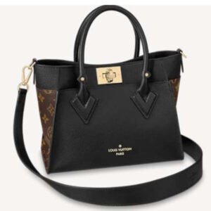 Louis Vuitton LV Women On My Side PM Tote Bag Black Monogram Coated Canvas Calf Leather | AlmaBagz