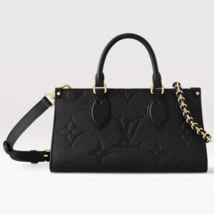 Louis Vuitton LV Women OnTheGo East West Black Embossed Grained Cowhide Leather | AlmaBagz
