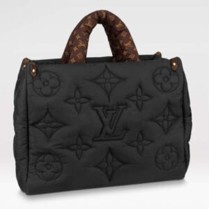 Louis Vuitton LV Unisex OnTheGo MM Tote Black Recycled Nylon Econyl | AlmaBagz