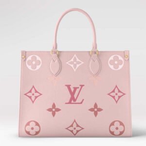 Louis Vuitton LV Women OnTheGo MM Gradient Pink Monogram Empreinte Embossed Cowhide Leather | AlmaBagz