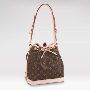 Louis Vuitton LV Women Petit Noé Bucket Bag Monogram Coated Canvas Cowhide Leather | AlmaBagz