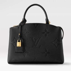 Louis Vuitton LV Women Petit Palais Handbag Noir Embossed Grained Cowhide Leather | AlmaBagz