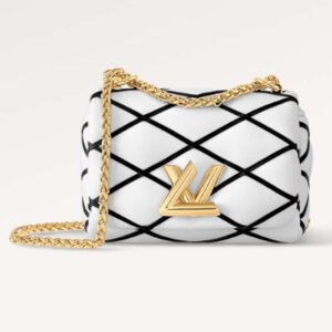 Louis Vuitton LV Women Pico GO-14 Black White Lambskin Cowhide Leather | AlmaBagz