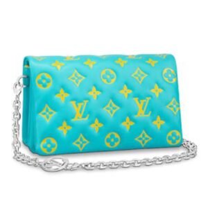 Louis Vuitton LV Women Pochette Coussin Green Monogram Embossed Lambskin | AlmaBagz