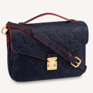 Louis Vuitton LV Women Pochette Métis Bag Navy Red Monogram Grained Cowhide Leather | AlmaBagz