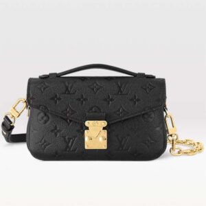 Louis Vuitton LV Women Pochette Métis East West Bag Black Grained Cowhide Leather | AlmaBagz