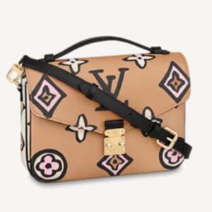 Louis Vuitton LV Women Pochette Métis Handbag Arizona Beige Monogram Coated Canvas Cowhide | AlmaBagz