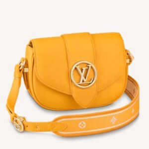 Louis Vuitton LV Women Pont 9 Soft PM Handbag Yellow Grained Calfskin Cowhide | AlmaBagz