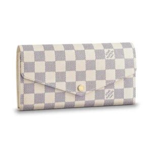 Louis Vuitton LV Women Sarah Wallet Damier Azur Coated Canvas | AlmaBagz