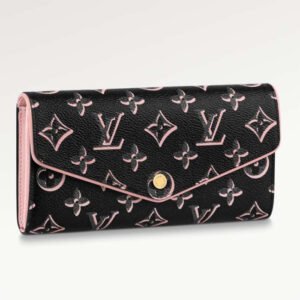 Louis Vuitton LV Women Sarah Wallet Fall for You Black Monogram Coated Canvas | AlmaBagz