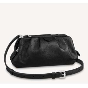 Louis Vuitton LV Women Scala Mini Pouch Black Mahina Perforated Calf Leather | AlmaBagz