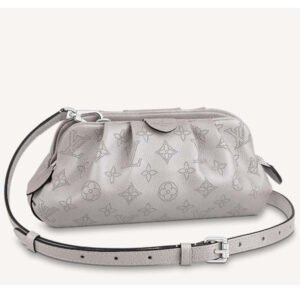 Louis Vuitton LV Women Scala Mini Pouch Gris Souris Mahina Perforated Calf Leather | AlmaBagz