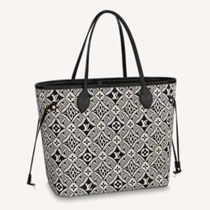 Louis Vuitton LV Women Since 1854 Neverfull MM Tote Black Monogram Flowers Canvas | AlmaBagz