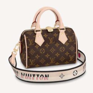Louis Vuitton LV Women Speedy Bandoulière 20 Handbag Black Monogram Coated Canvas | AlmaBagz