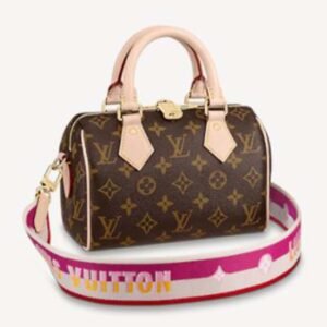 Louis Vuitton LV Women Speedy Bandoulière 20 Handbag Fuchsia Monogram Coated Canvas | AlmaBagz
