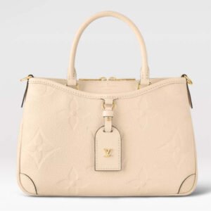 Louis Vuitton LV Women Trianon PM Bag Cream Embossed Grained Cowhide Leather | AlmaBagz