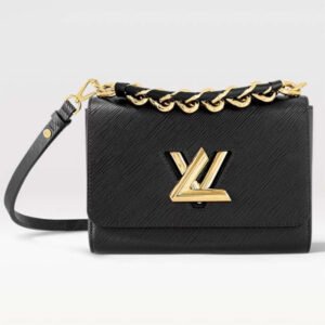 Louis Vuitton LV Women Twist MM Black Epi Grained Cowhide Leather | AlmaBagz