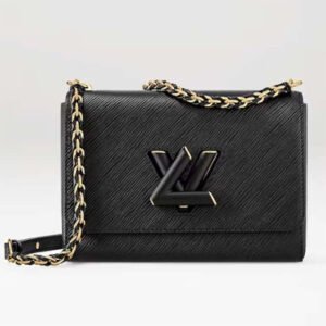 Louis Vuitton LV Women Twist MM Black Epi Grained Cowhide Leather Smooth-Cowhide Trim | AlmaBagz