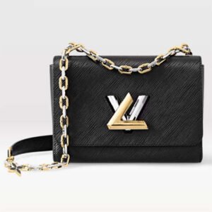 Louis Vuitton LV Women Twist MM Black Epi Grained Smooth Cowhide Leather | AlmaBagz