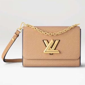 Louis Vuitton LV Women Twist MM Camel Light Brown Epi Grained Cowhide Leather | AlmaBagz